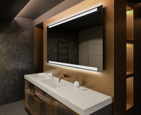 Rettangolare specchio bagno con luce LED L47