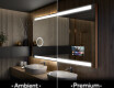 Rettangolare specchio bagno con luce LED L47
