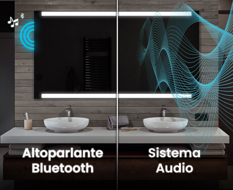 Rettangolare specchio bagno con luce LED L47 #5