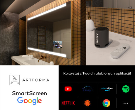 Rettangolare specchio bagno con luce LED L47 #7