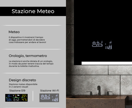 Rettangolare specchio bagno con luce LED L47 #5