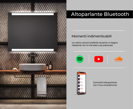 Rettangolare specchio bagno con luce LED L47 #6