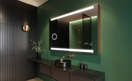 Rettangolare specchio bagno con luce LED L47