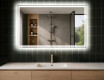 Specchio da parete moderno per bagno con luci L49