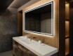 Specchio da parete moderno per bagno con luci L49