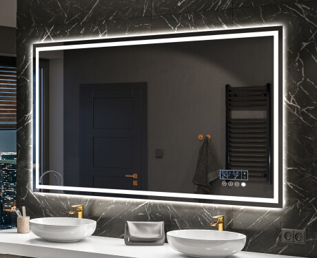 Specchio da parete moderno per bagno con luci L49 #10