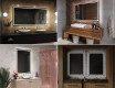 Specchio da parete moderno per bagno con luci L49 #11