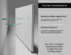 Specchio da parete moderno per bagno con luci L49 #10