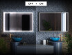 Specchio da parete moderno per bagno con luci L49 #3
