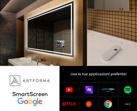 Specchio da parete moderno per bagno con luci L49 #4