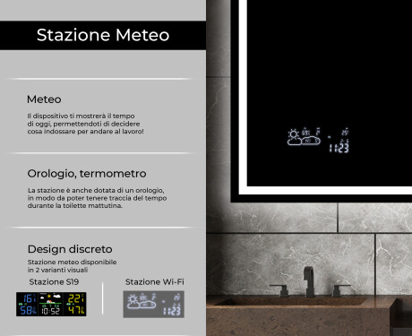 Specchio da parete moderno per bagno con luci L49 #5
