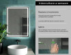 Specchio da parete moderno per bagno con luci L49 #7