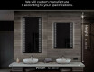 Specchio da parete moderno per bagno con luci L55 #7