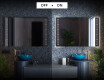 Specchio da parete moderno per bagno con luci L55 #3