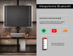 Specchio da parete moderno per bagno con luci L55 #6