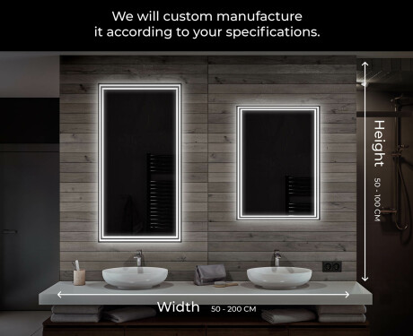 Specchio bagno retroilluminato LED L57 #7