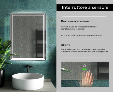 Specchio bagno retroilluminato LED L57 #7