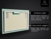 Rettangolare specchio bagno con luce LED L58 #2