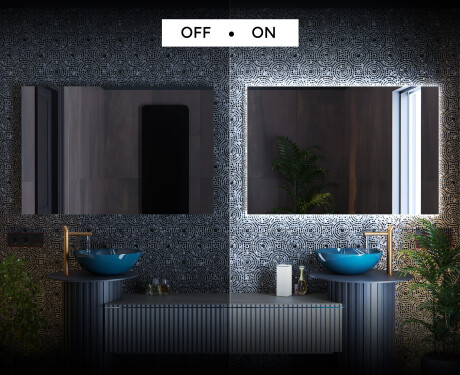 Rettangolare specchio bagno con luce LED L58 #3