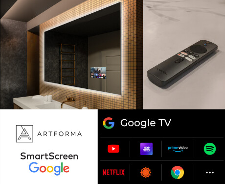 Rettangolare specchio bagno con luce LED L58 #5