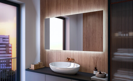 Rettangolare specchio bagno con luce LED L58