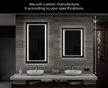 Specchio bagno retroilluminato LED L61 #7