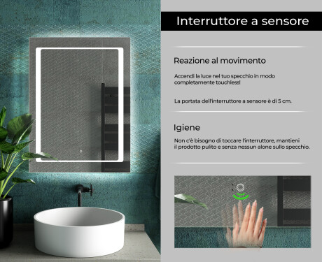 Specchio bagno retroilluminato LED L61 #7