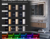 Rettangolare specchio bagno con luce LED L62 #10