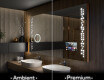 Specchio da parete moderno per bagno con luci L65 #1