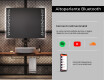Specchio da parete moderno per bagno con luci L65 #6
