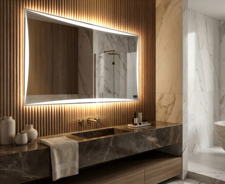 Rettangolare specchio bagno con luce LED L77