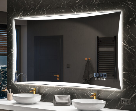 Rettangolare specchio bagno con luce LED L77 #10