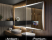 Rettangolare specchio bagno con luce LED L77