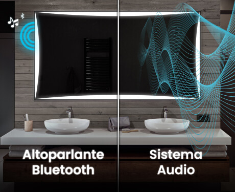 Rettangolare specchio bagno con luce LED L77 #5