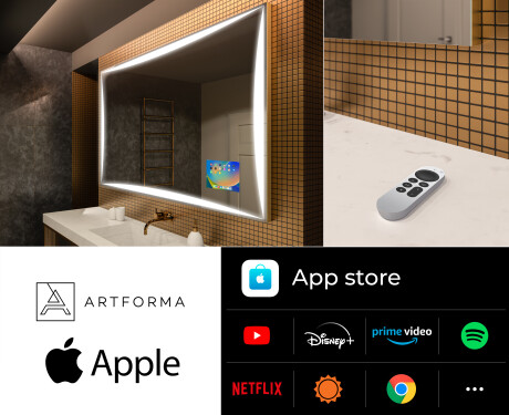 Rettangolare specchio bagno con luce LED L77 #6