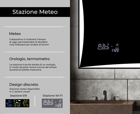 Rettangolare specchio bagno con luce LED L77 #5