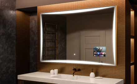 Rettangolare specchio bagno con luce LED L77