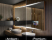 Specchio da parete moderno per bagno con luci L78
