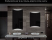 Specchio da parete moderno per bagno con luci L78 #6