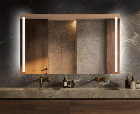 Specchio bagno retroilluminato LED a batteria L02