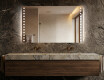 Rettangolare specchio bagno con luce LED a batteria L03
