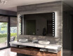 Specchio da parete moderno per bagno con luci a batteria L06 #1