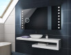 Specchio da parete moderno per bagno con luci a batteria L06 #2