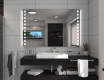 Specchio da parete moderno per bagno con luci a batteria L06 #5