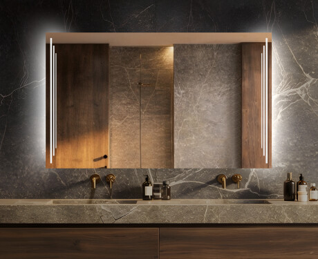 Specchio bagno retroilluminato LED a batteria L27