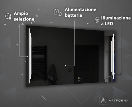 Specchio bagno retroilluminato LED a batteria L27 #4