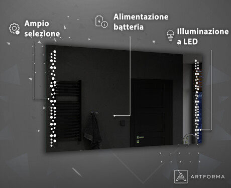 Specchio bagno retroilluminato LED a batteria L65 #4