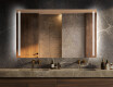 Rettangolare specchio bagno con luce LED a batteria L131