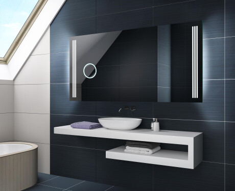 Rettangolare specchio bagno con luce LED a batteria L131 #2