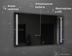 Rettangolare specchio bagno con luce LED a batteria L131 #4